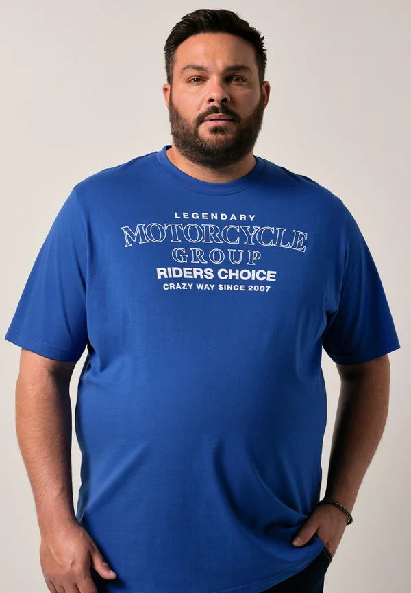 HALBARM - Print T-shirt - blue