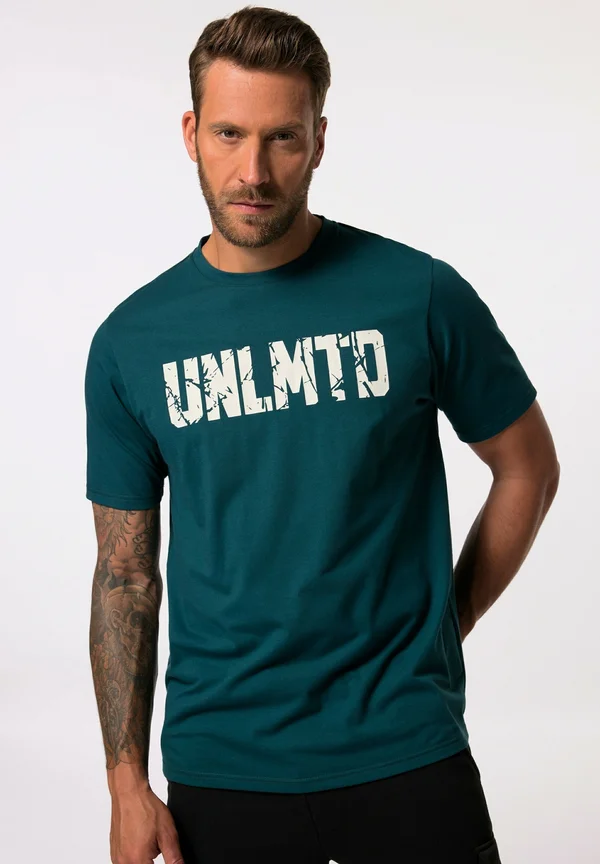 HALBARM UNLMTD QUCKDRY - Print T-shirt - dark petrol
