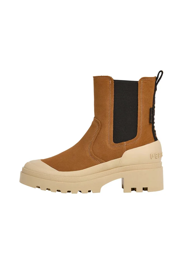 HALE CHELSEA - Platform ankle boots - tan brown