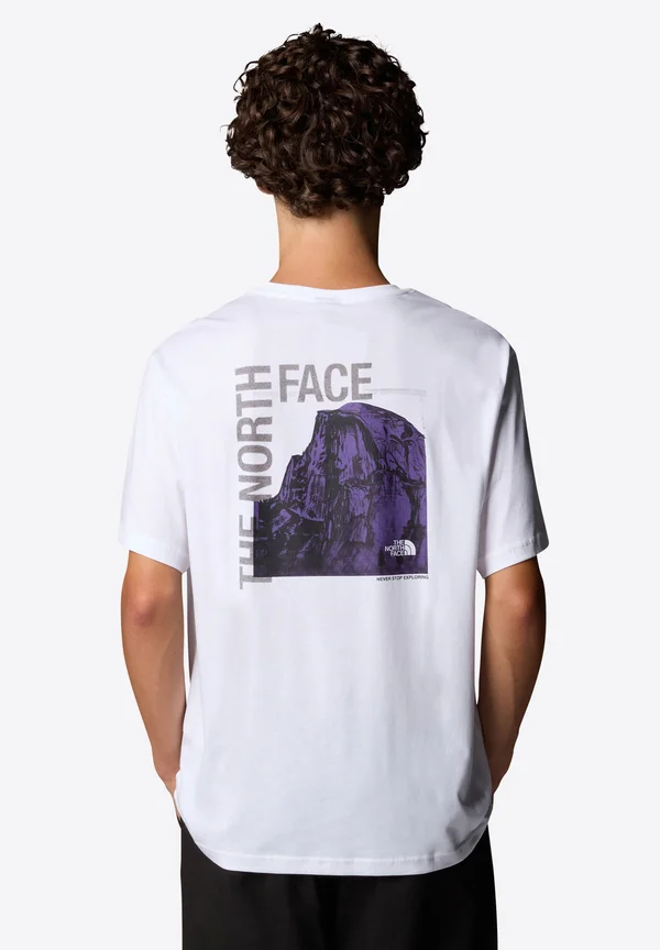 HALF DOME PHOTO  - Print T-shirt - tnf white tnf black pea