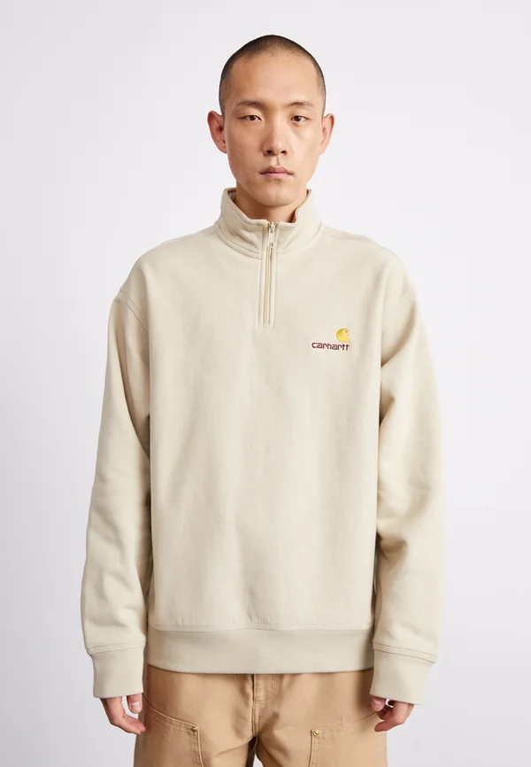 HALF ZIP AMERICAN SCRIPT - Sweatshirt - fleur de sel
