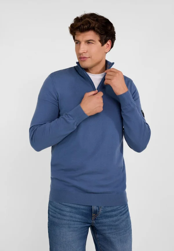 HALF ZIP COLLAR - Jumper - blue