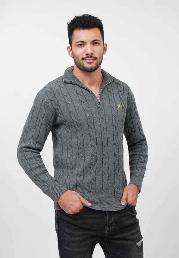 HALF ZIP - Jumper - grey