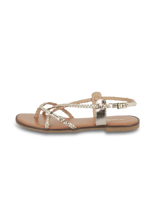 HALFONZO - T-bar sandals - gold