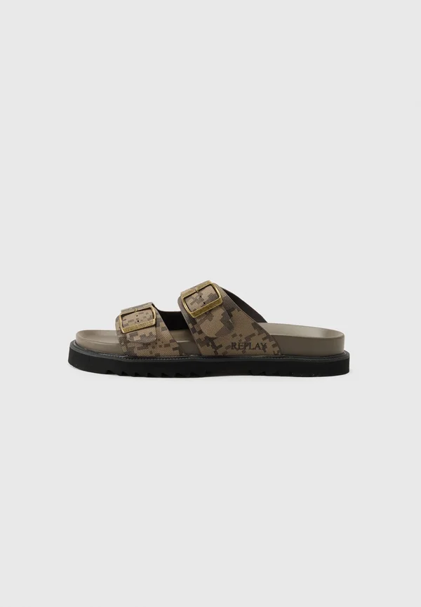 HALLAN MILITARY - Slippers - olive