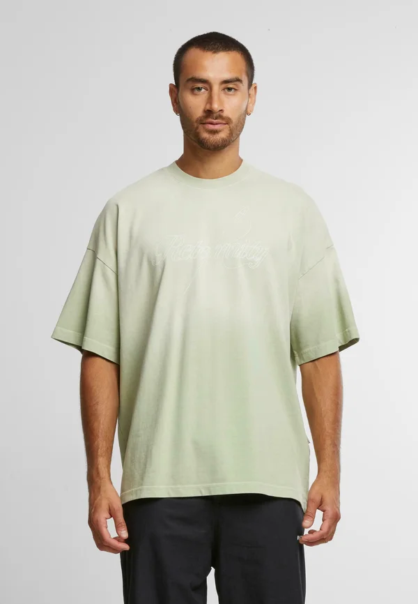 HAND DRAWN  - Print T-shirt - faded lime