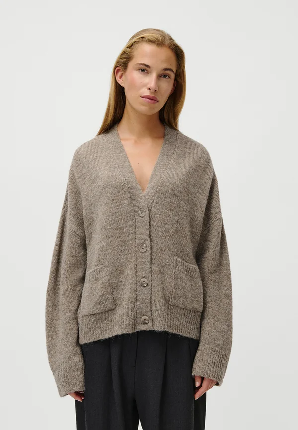 HANNE - Cardigan - brown melange