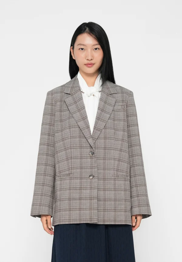 HARRUM CHECKED - Blazer - taupe gray
