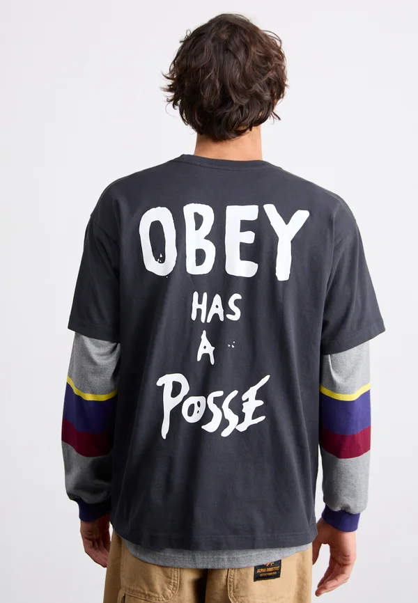 HAS A POSSE - Print T-shirt - vintage black