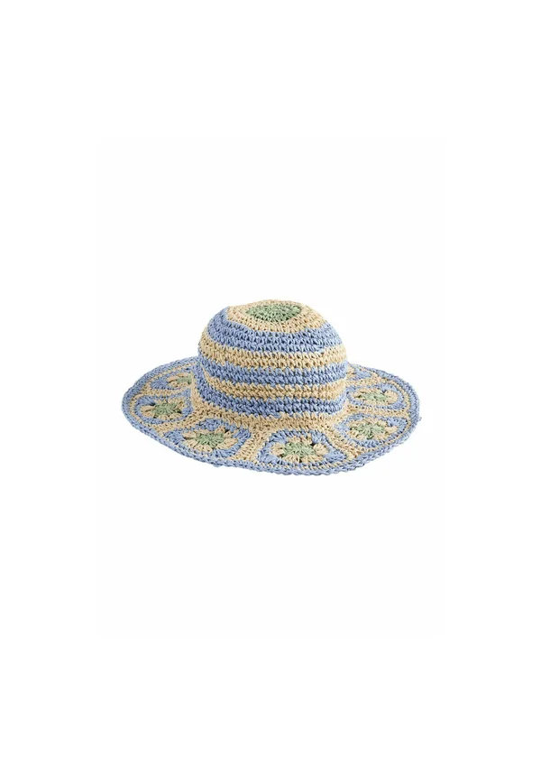 Hat - blue ecru