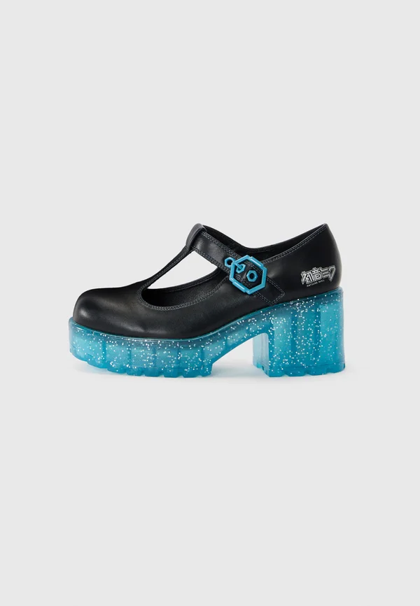 HATSUNE MIKU NEAR FUTURES - Platform heels - black/blue