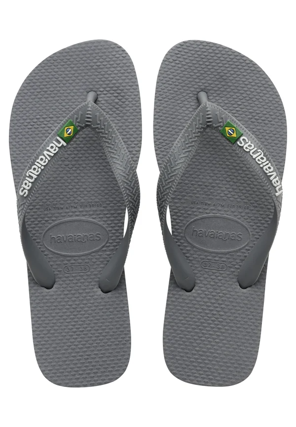 HAVAIANAS FLIP FLOP BRASIL LOGO - Pool shoes - steel grey