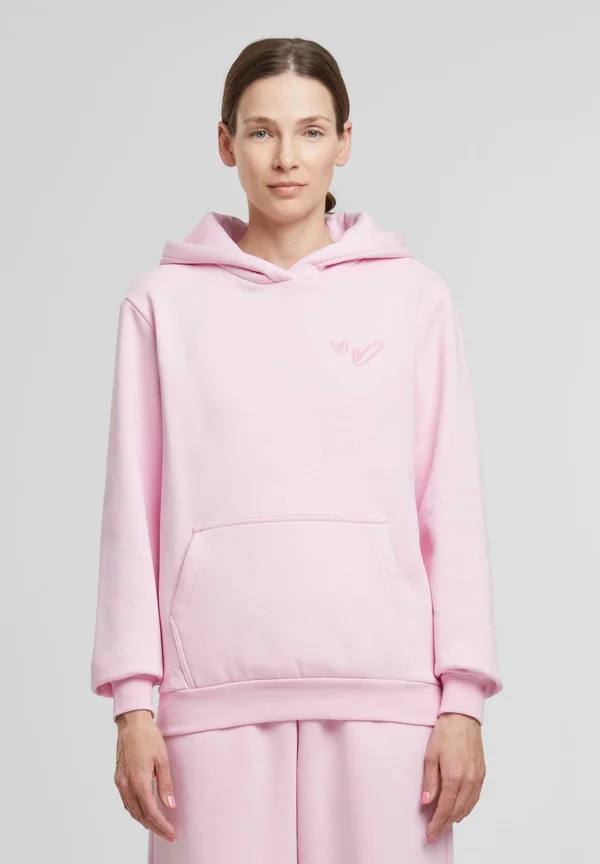 HEART SIGNS EMB FLUFFY - Hoodie - softpink