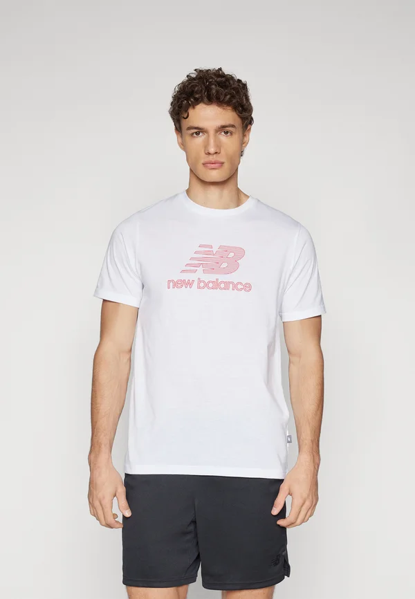 HEATHERTECH LOGO - Print T-shirt - white