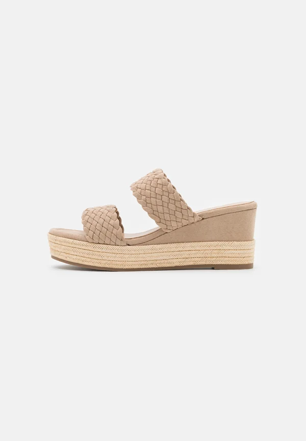Heeled mules - beige