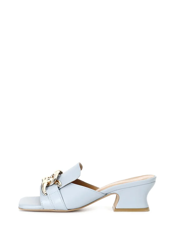 Heeled mules - celeste