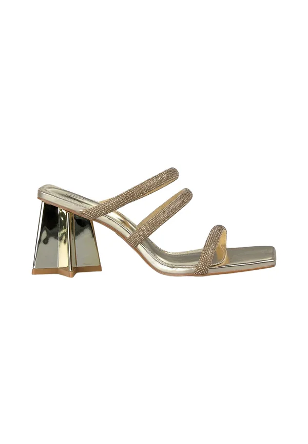 Heeled mules - dorado