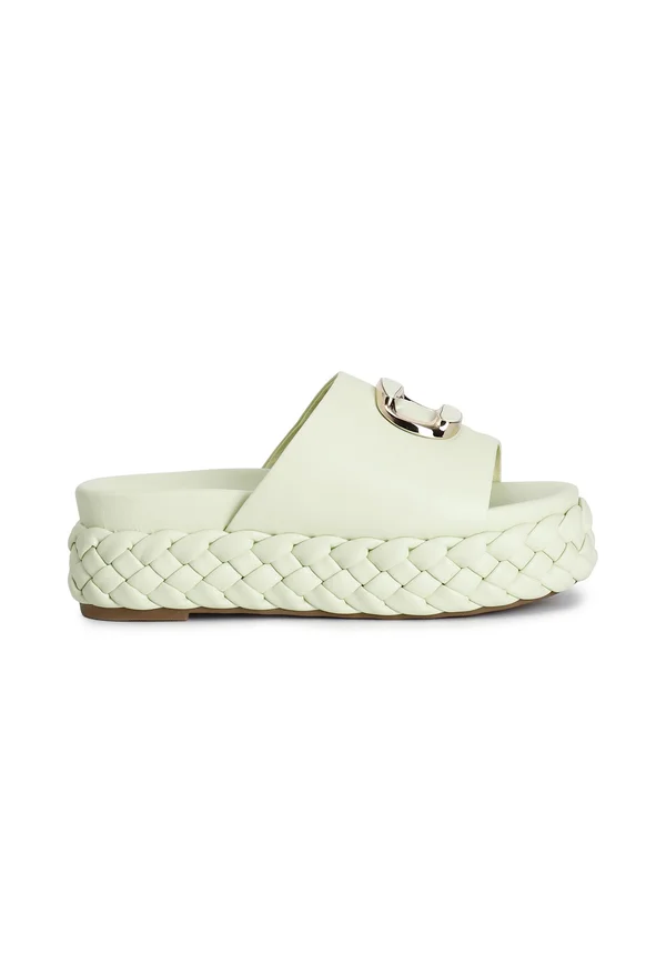 Heeled mules - green