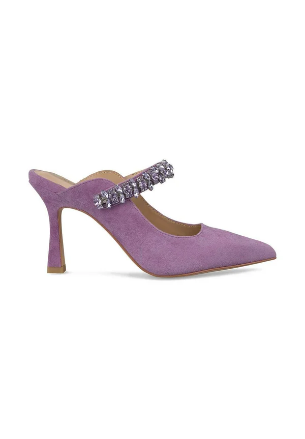 Heeled mules - morado