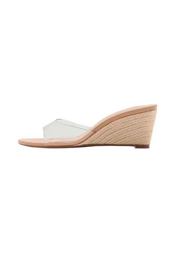 Heeled mules - nude