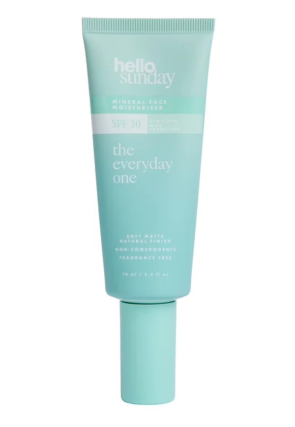HELLO SUNDAY THE EVERYDAY ONE NON-COMEDOGENIC MINERAL FACE MOISTURISER SPF 50 WITH CENTELLA ASIATICA - Sun protection