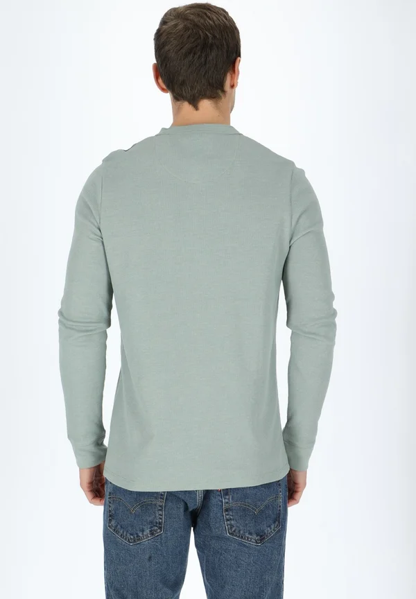 HENLEY - Long sleeved top - sage green