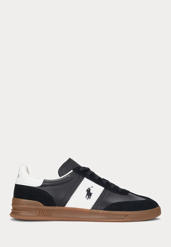 HERITAGE AERA LEATHER-SUEDE SNEAKER UNISEX - Trainers - black/white