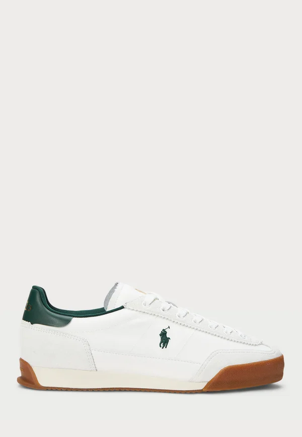 HESTER SUEDE & CANVAS SNEAKER - Trainers - deckwash white/forest