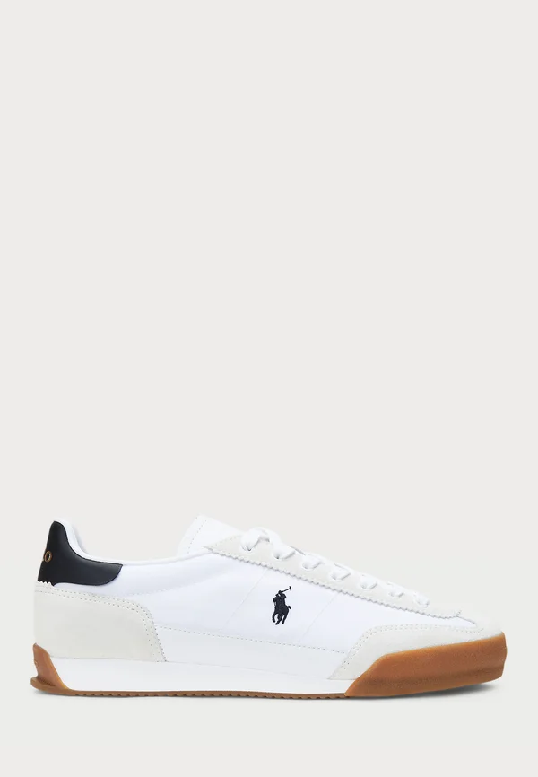 HESTER SUEDE & CANVAS SNEAKER - Trainers - white/black