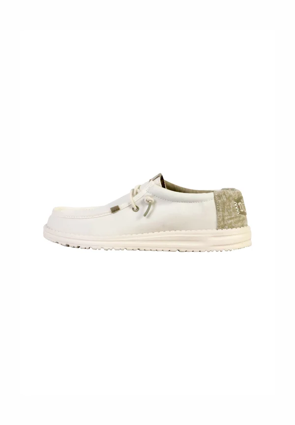 À HEY DUDE WALLY SURF WASH - Casual lace-ups - blanc gris stone