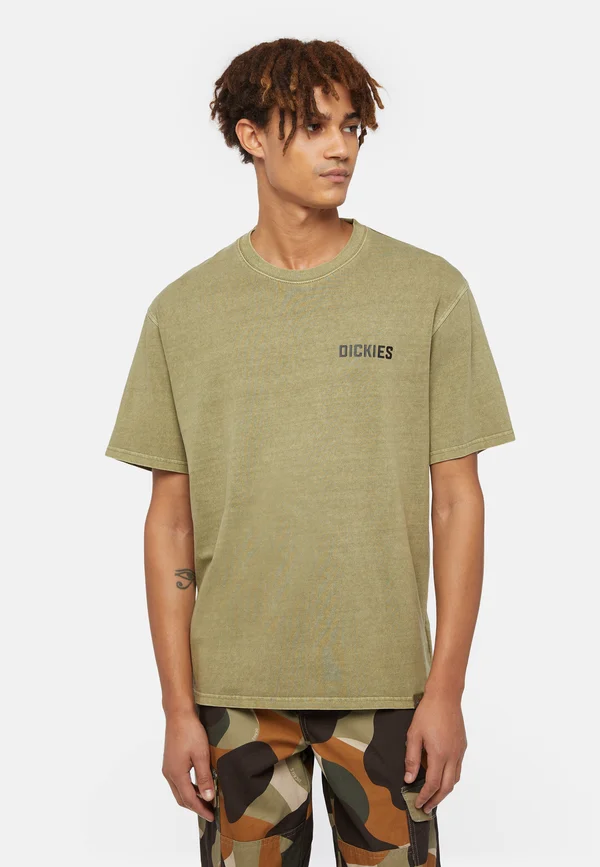 HIGH FLYING WORKWEAR  - Print T-shirt - imperial green
