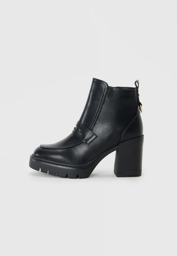 High heeled ankle boots - black