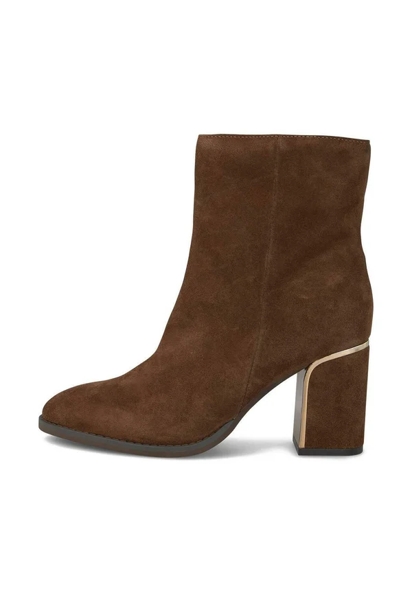 High heeled ankle boots - Camel