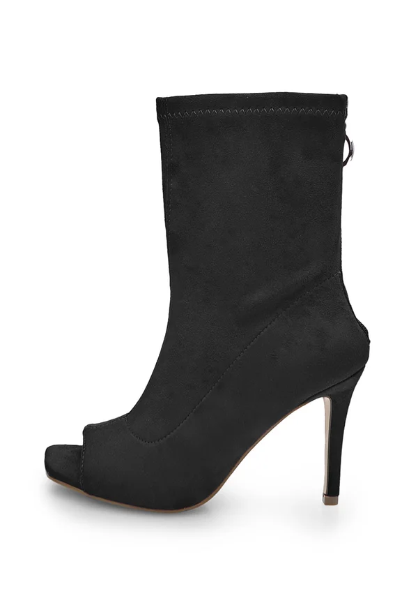 High heeled ankle boots - nero