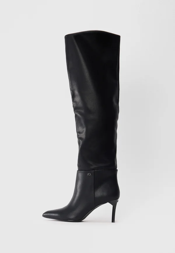 High heeled boots - black