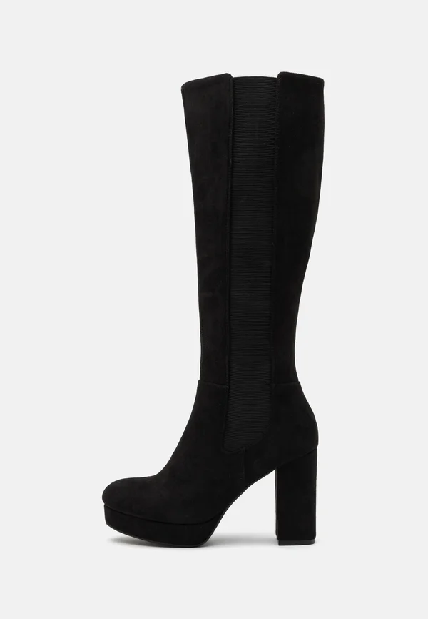High heeled boots - black