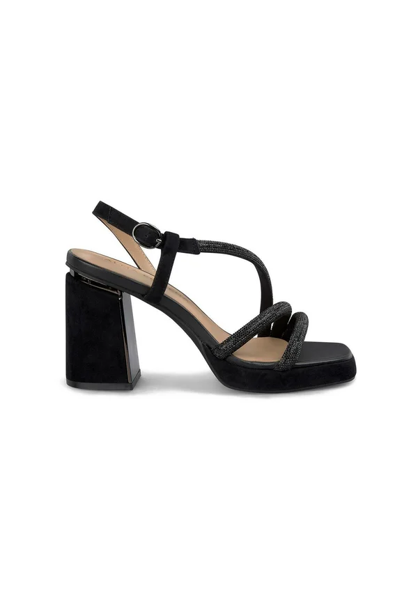 High heeled sandals - black
