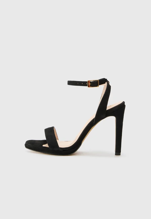High heeled sandals - black
