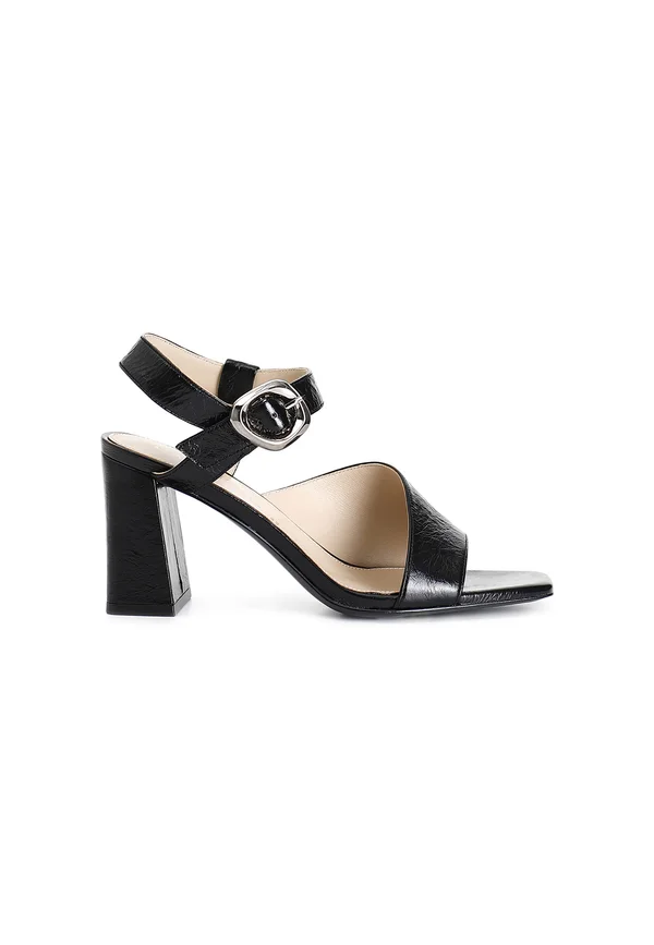 High heeled sandals - black