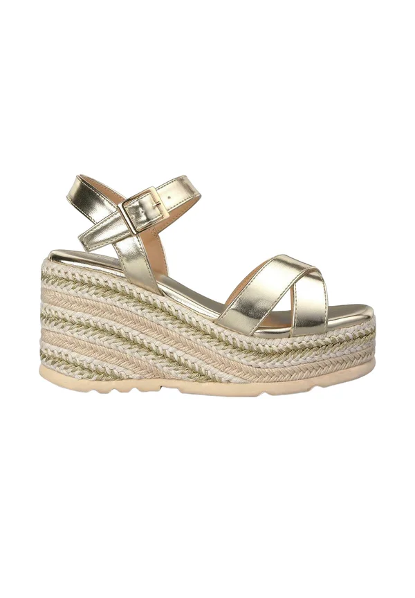 High heeled sandals - dorado