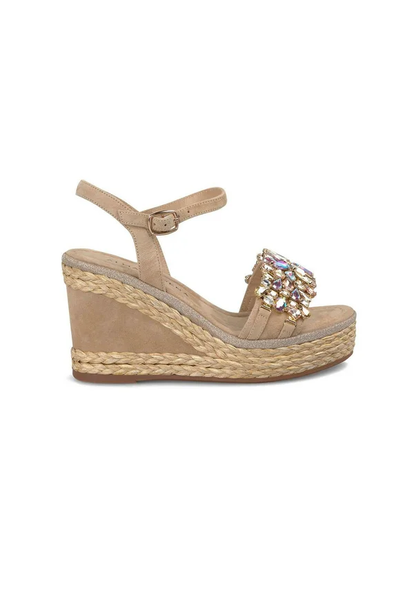 High heeled sandals - marrón claro