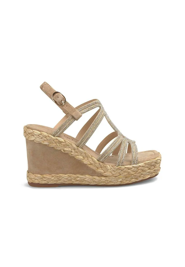 High heeled sandals - marrón claro