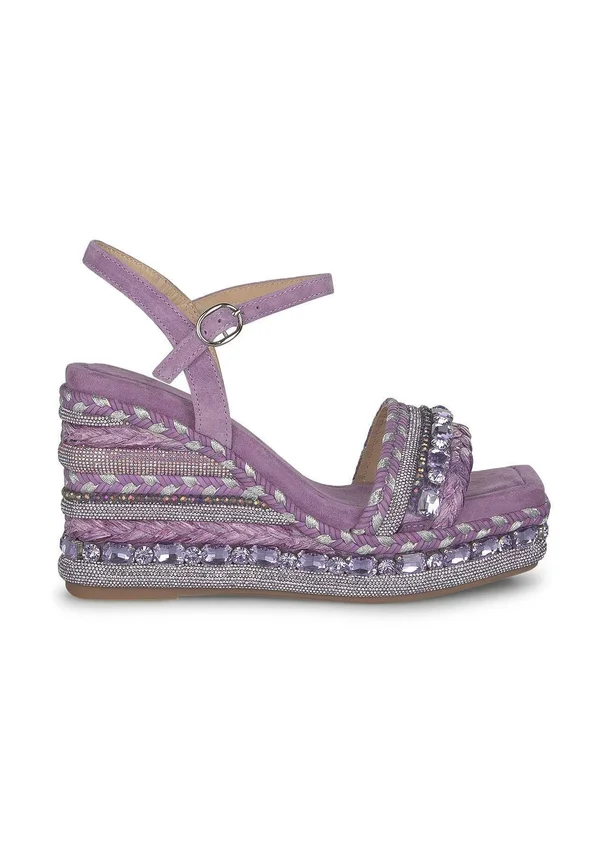 High heeled sandals - morado