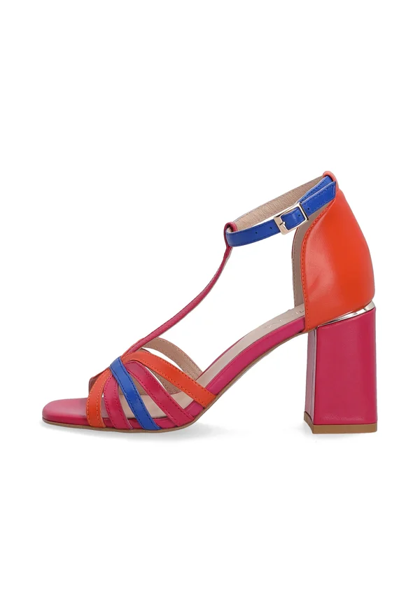 High heeled sandals - multi coloured