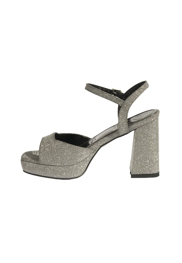 High heeled sandals - platin