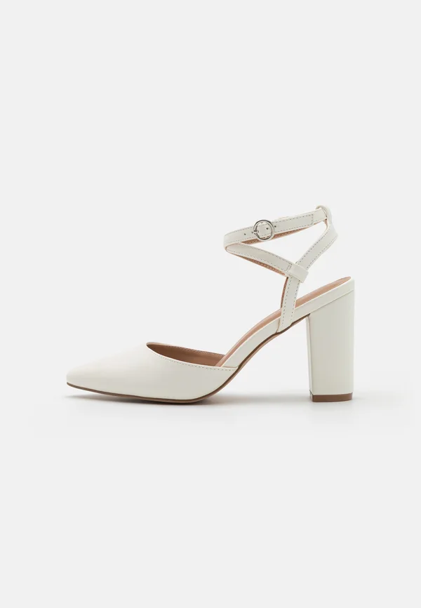 High heeled sandals - white
