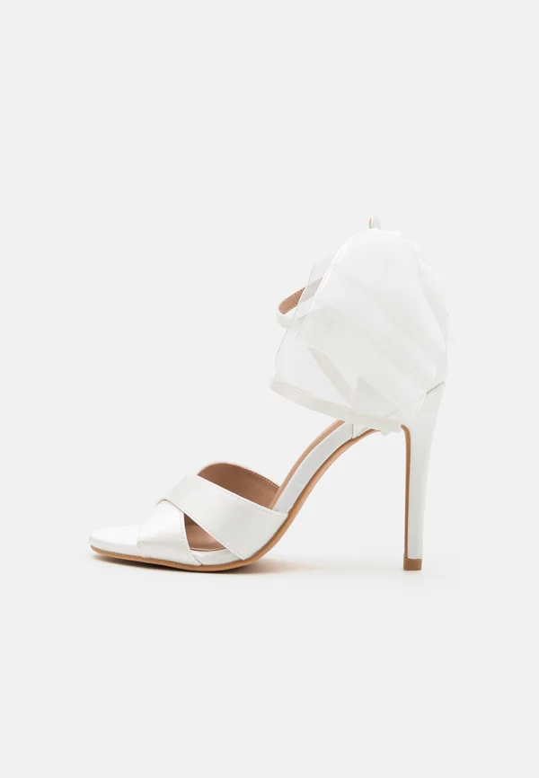 High heeled sandals - white
