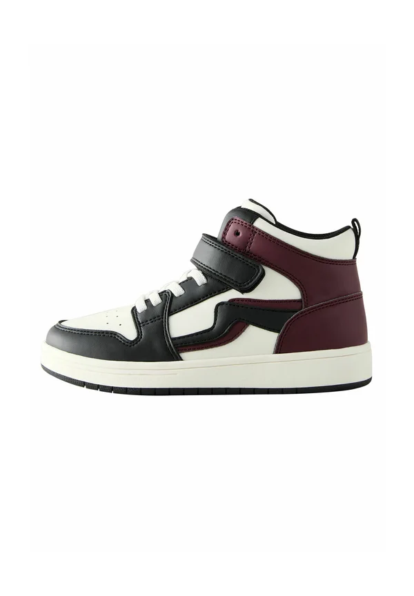 High-top trainers - black/burgundy
