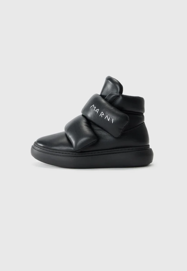 High-top trainers - black/white