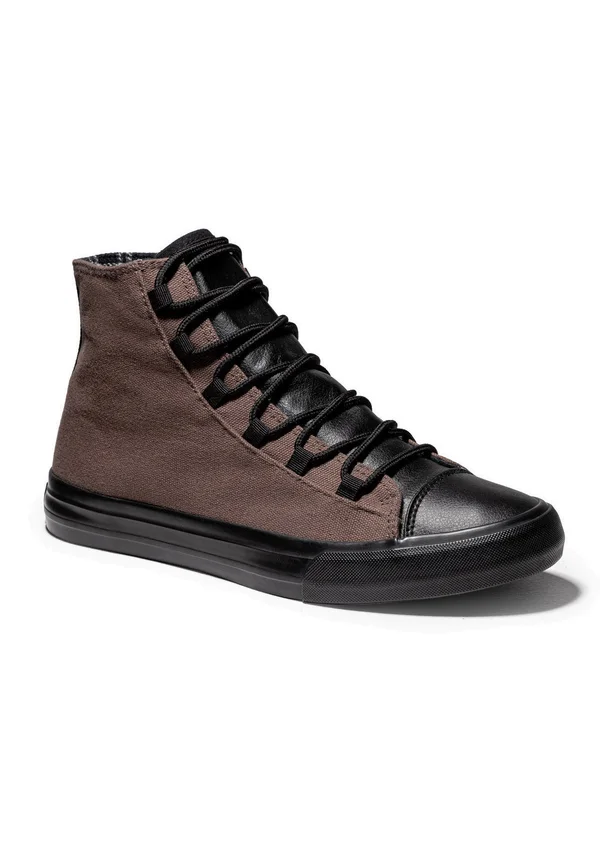 High-top trainers - camel